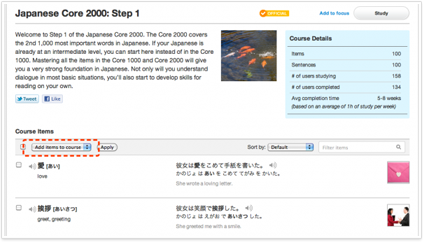 Add items